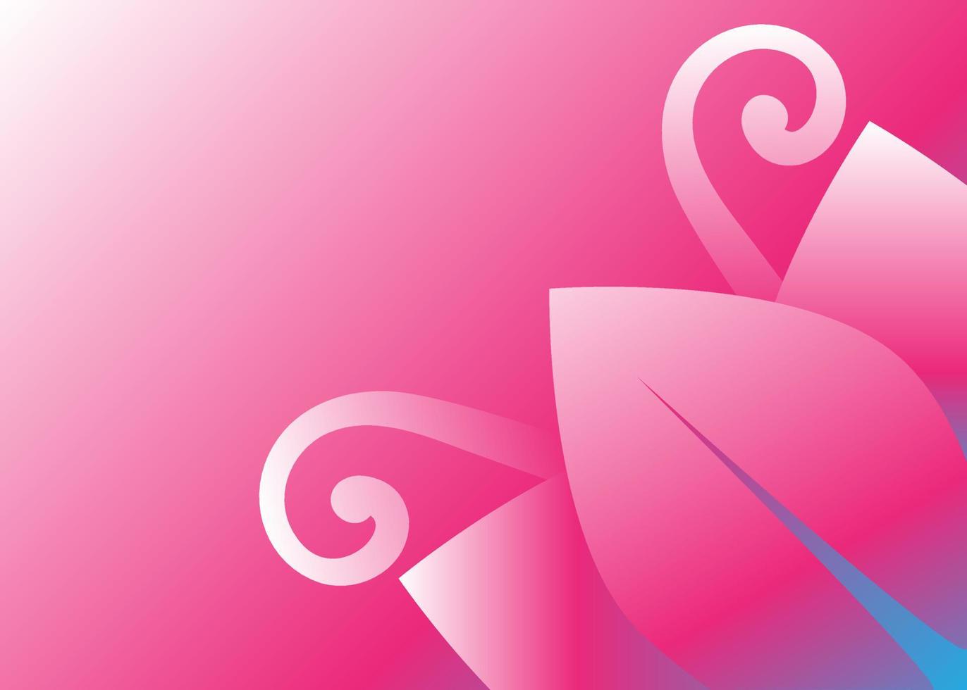 Beautiful pink white gradient flower wallpaper or background vector