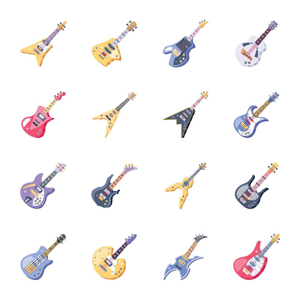 Set of Instruments Flat Vectors