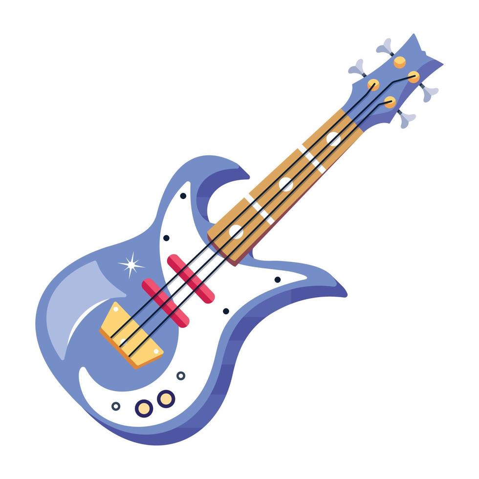 Trendy Electric Guitar vector