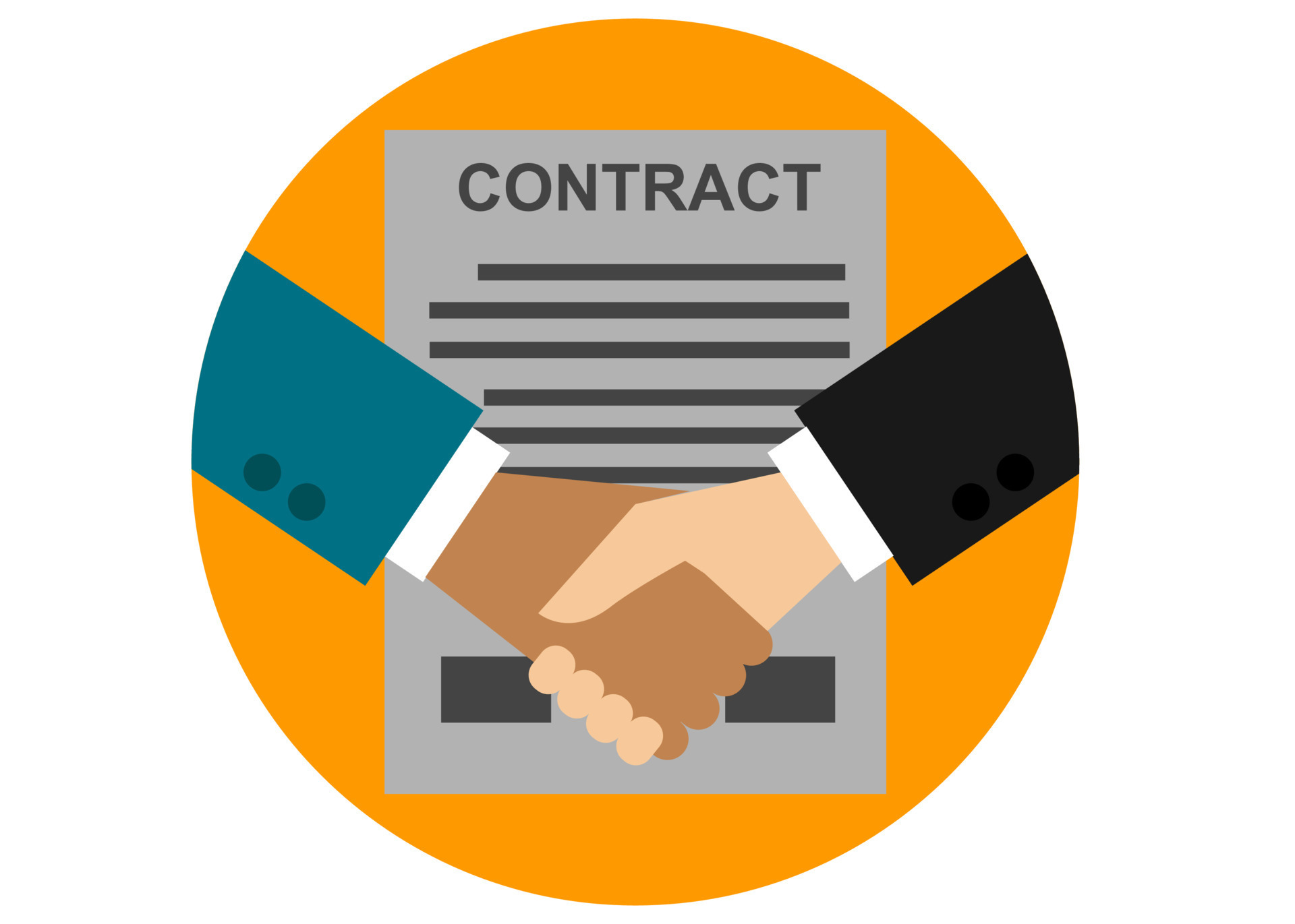 Circle Icon Clip Art Contract Deal Partnership Illustration Finance