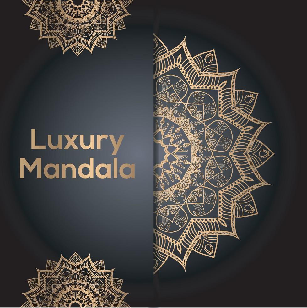 diseño de mandala ornamental de fondo de lujo vector