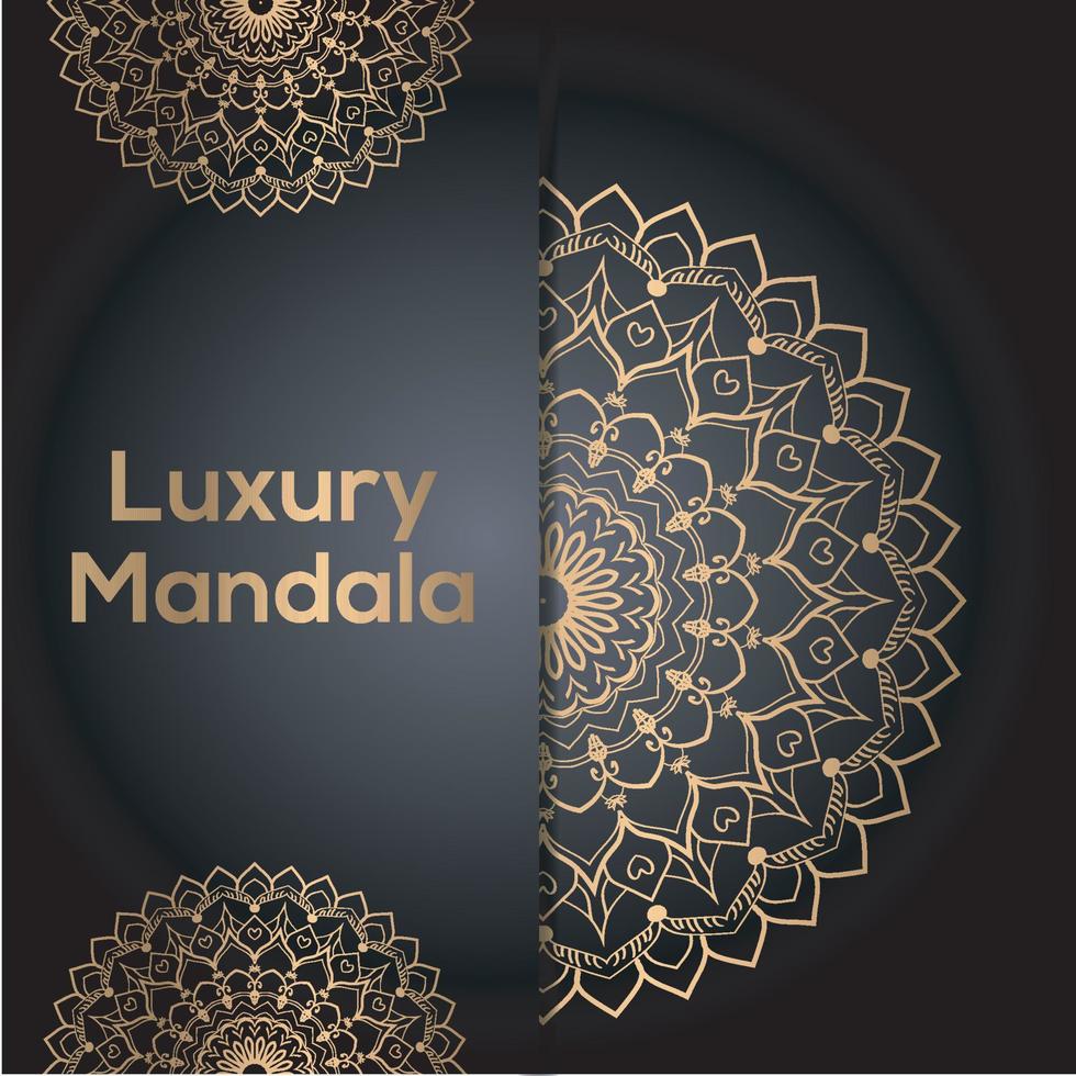 diseño de mandala ornamental de fondo de lujo vector