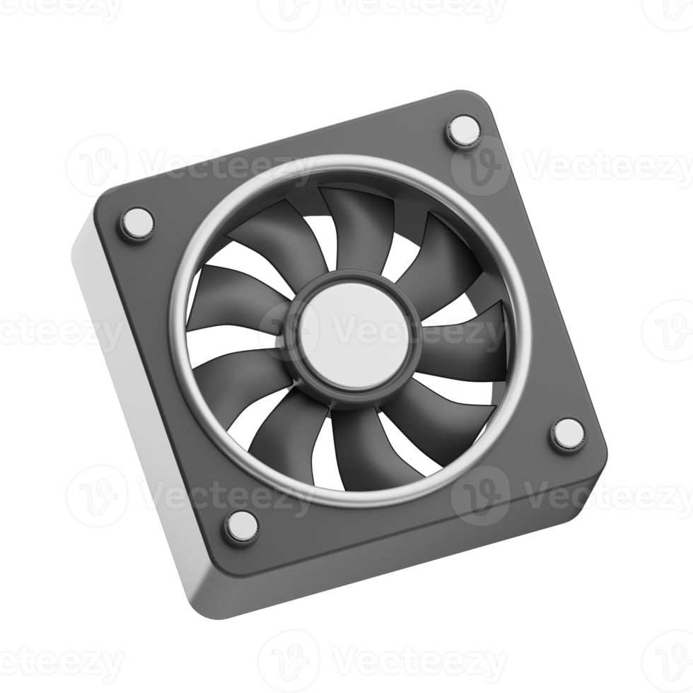 ilustração de ventilador de resfriamento de tecnologia 3d png