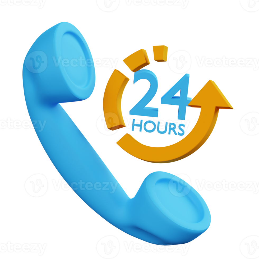 3d Telephone 24 Hours png