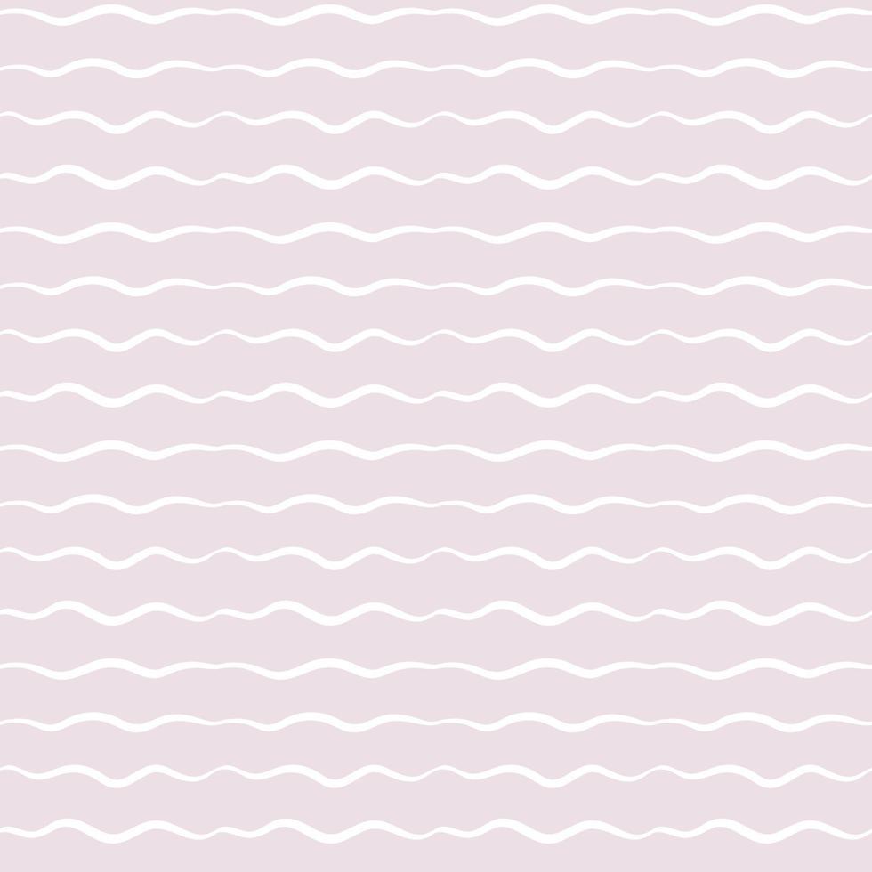 Vector seamless background with white waves and stripes on pink. Pattern for wrapping paper. girly backdrop