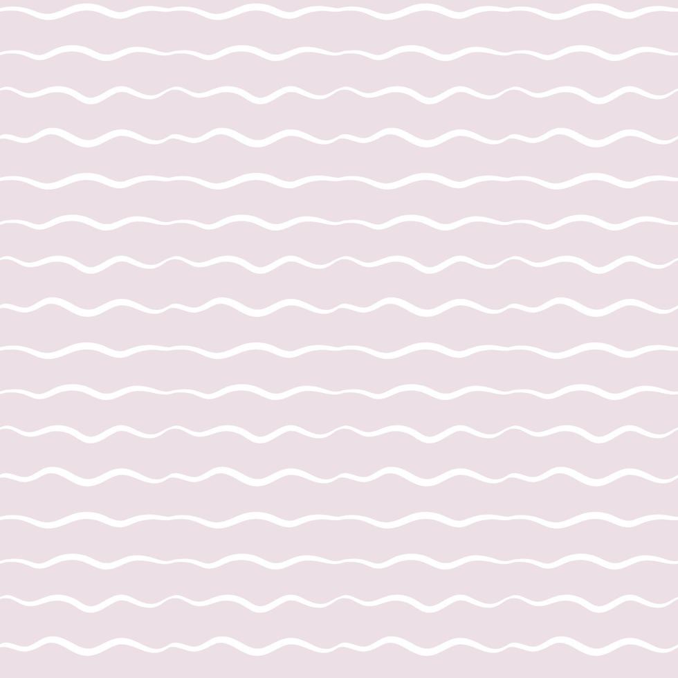 Vector seamless background with white waves and stripes on pink. Pattern for wrapping paper. girly backdrop