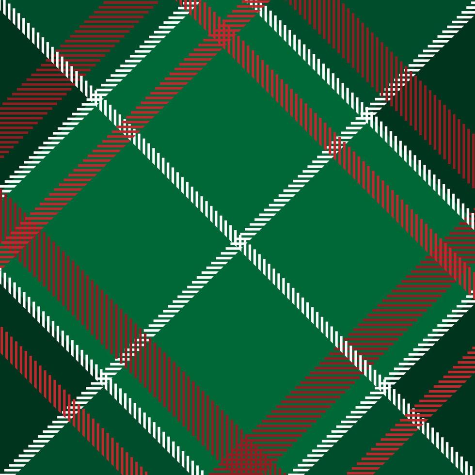 Scottish plaid green checkered vector pattern. green red background with fabric texture. Flat backdrop of striped textile print.