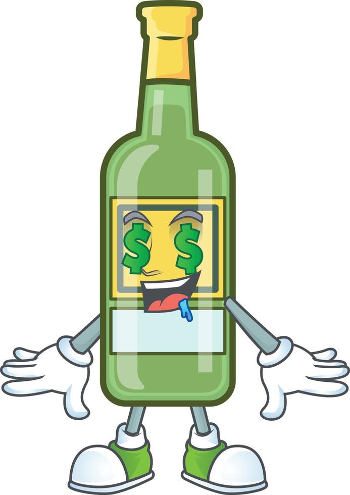 botella de whisky de dibujos animados vector