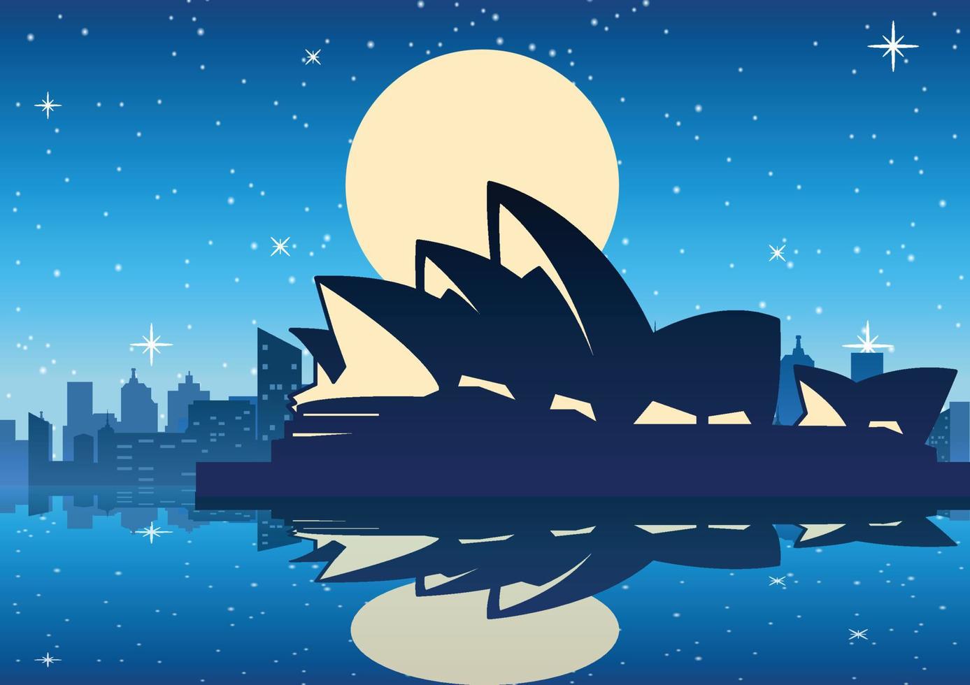 ópera de sydney, viajes y turismo famosos de australia, ilustración vectorial vector