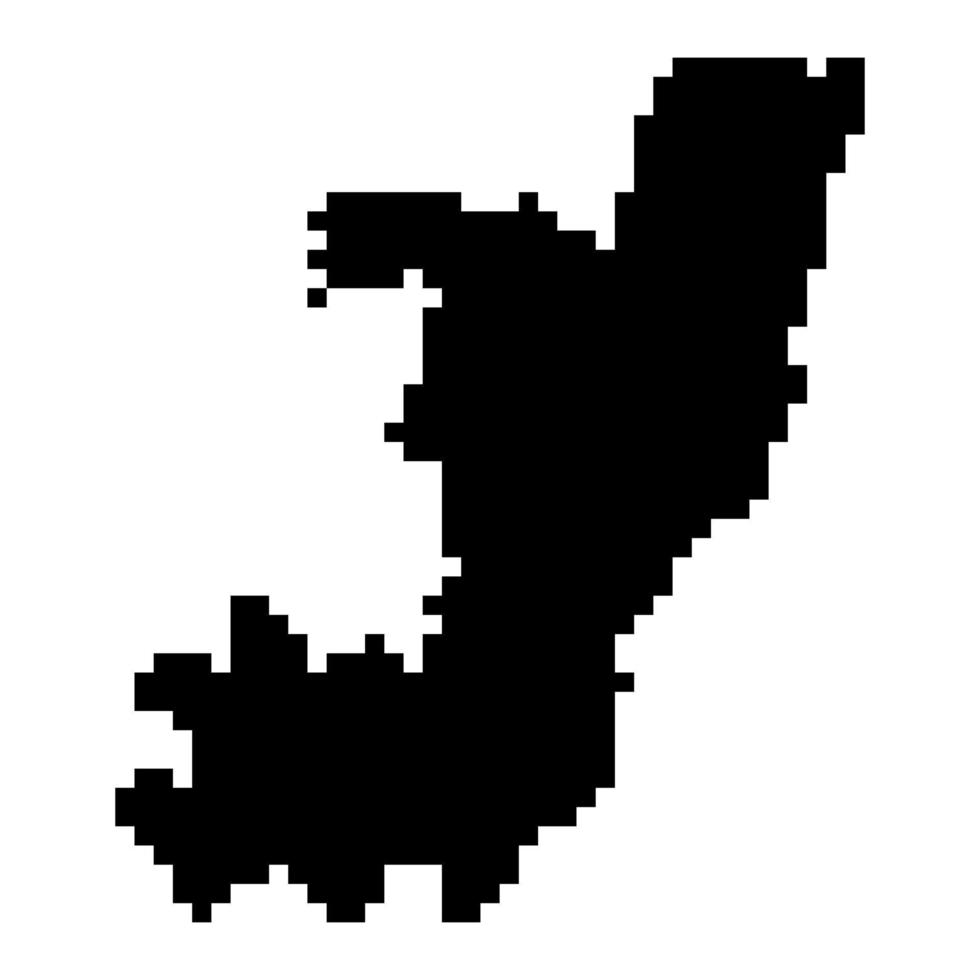 Pixel map of Republic of the Congo. Vector illustration.