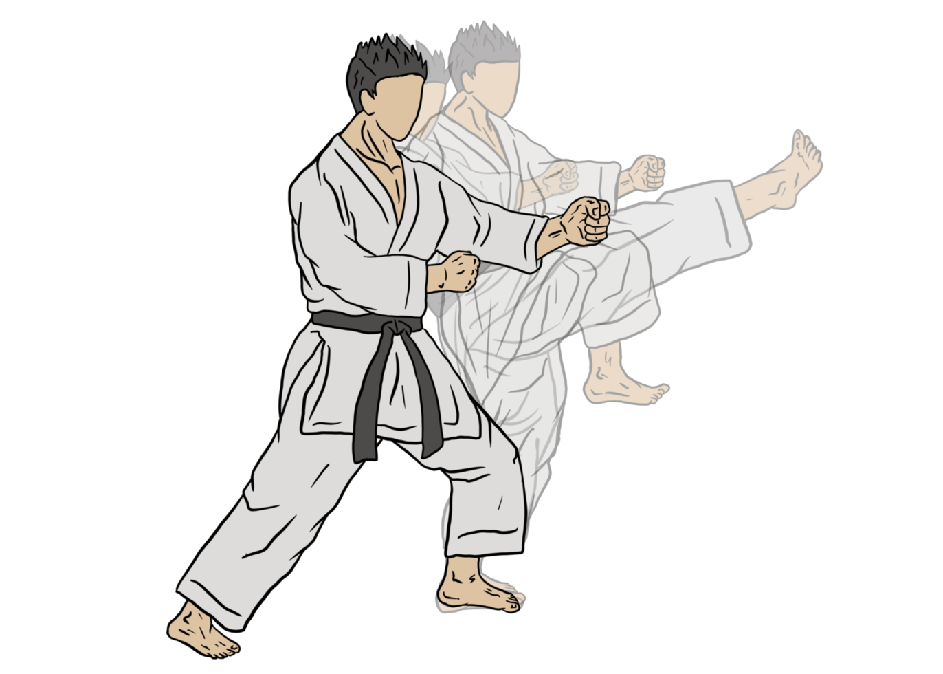 illustration av karate png