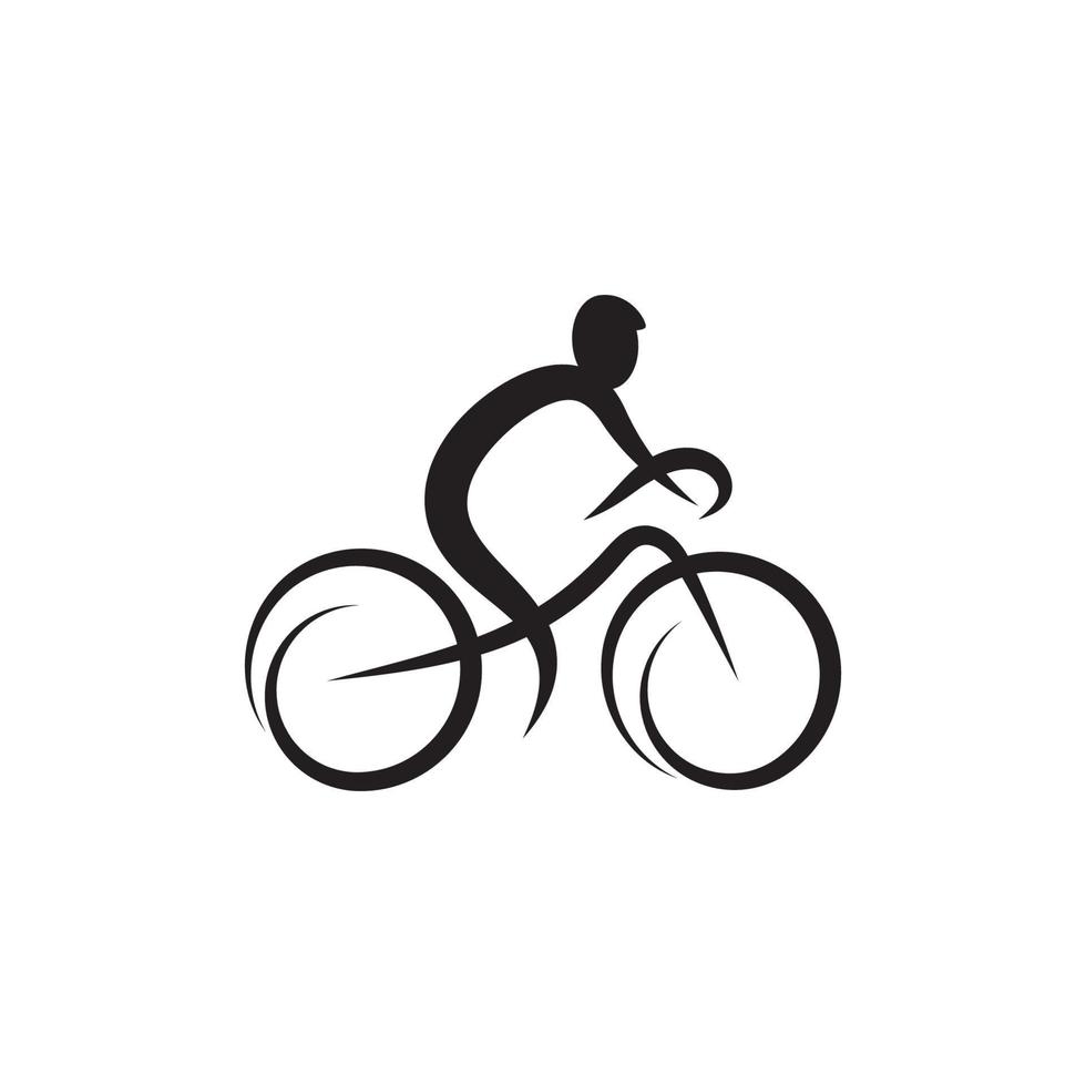 plantilla de diseño de icono de logotipo de bicicleta vector