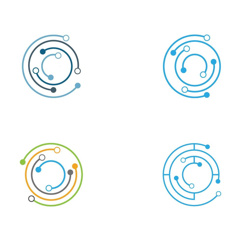 vector de plantilla de logotipo de circuito