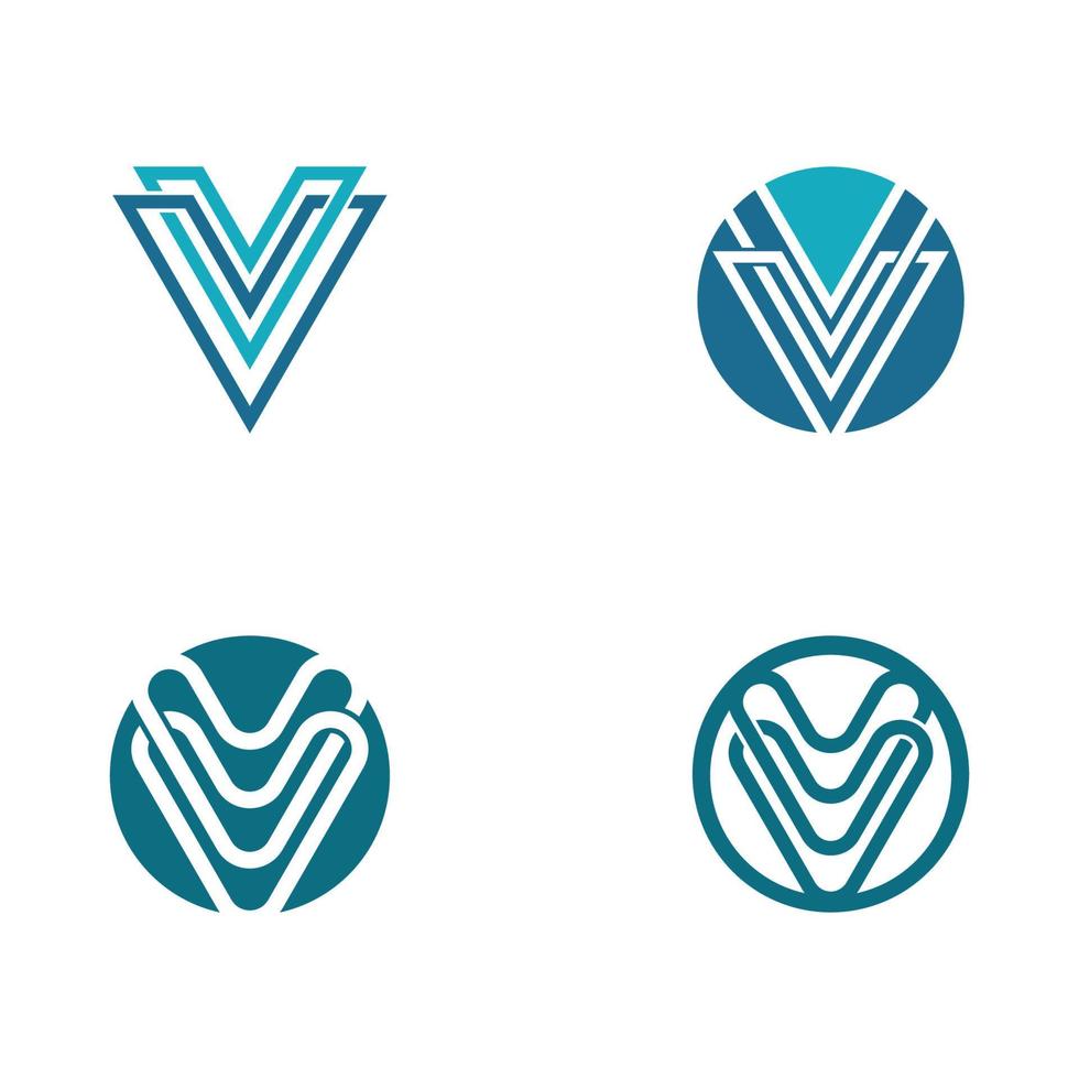 vector de plantilla de logotipo de letra v