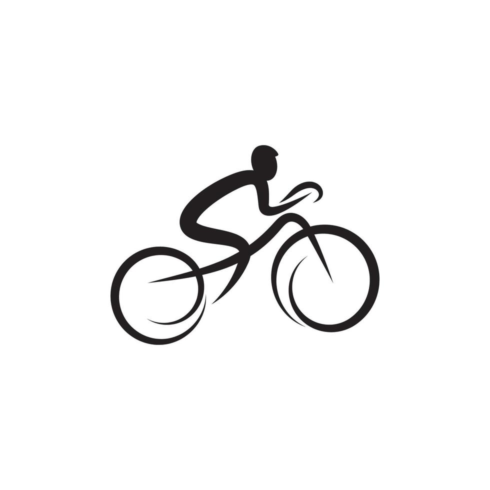 plantilla de diseño de icono de logotipo de bicicleta vector