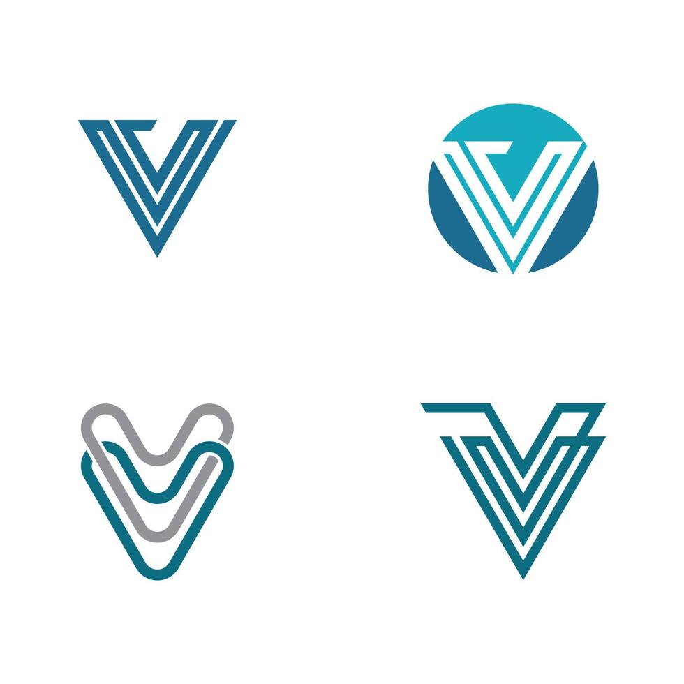 vector de plantilla de logotipo de letra v