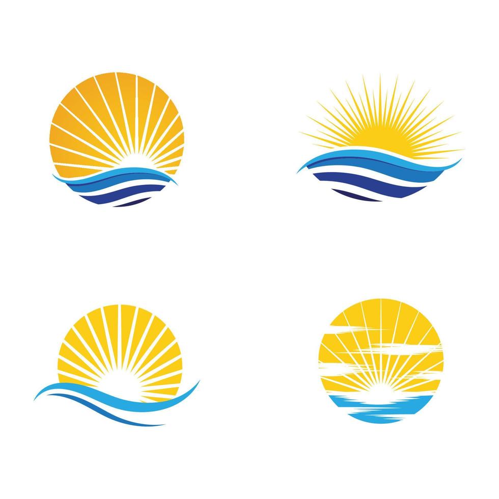 plantilla de logotipo de verano de palmera vector