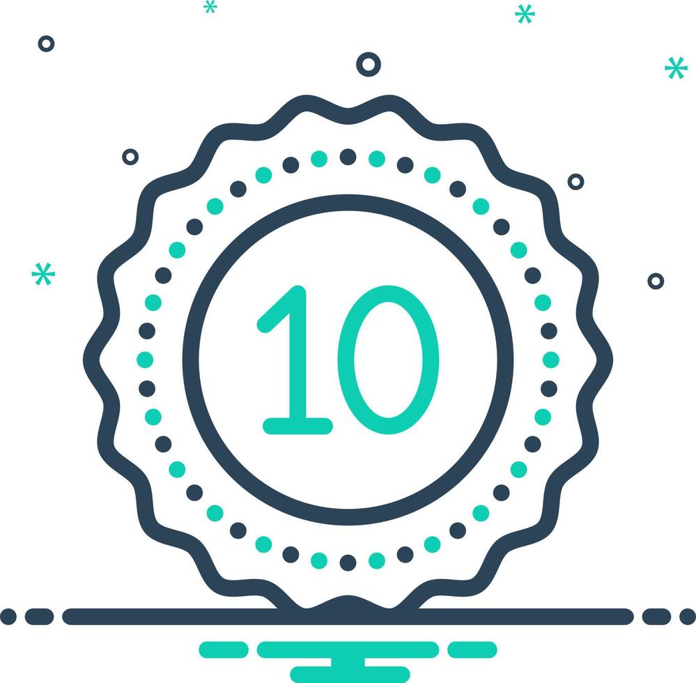 mix icon for decade vector