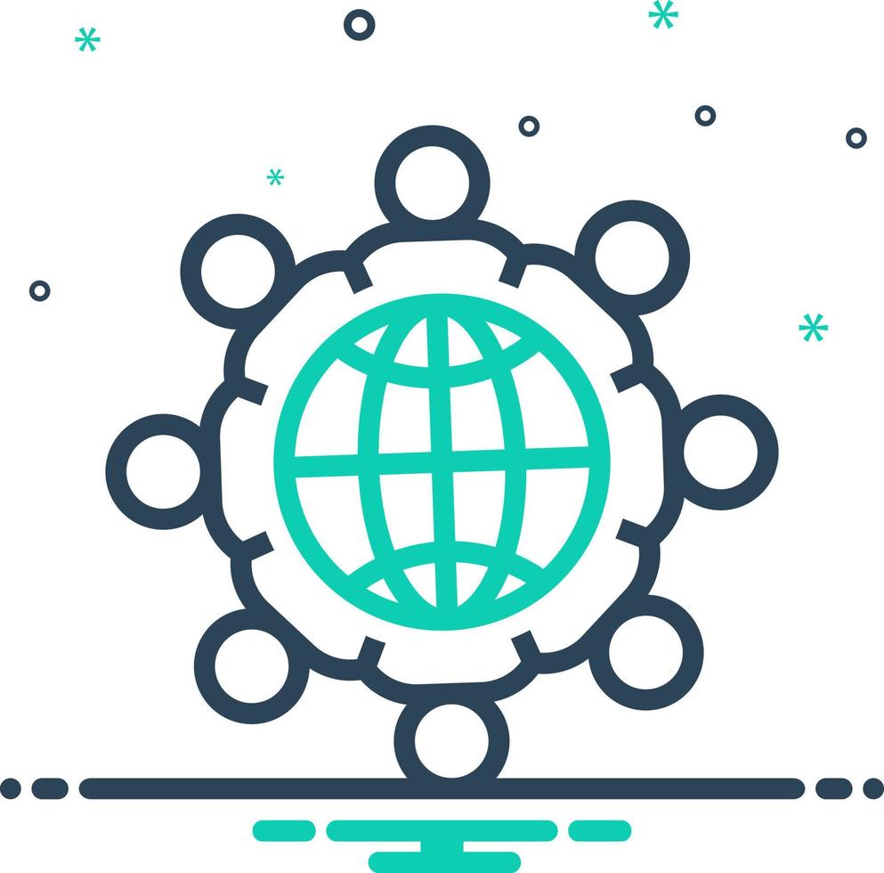 mix icon for united vector