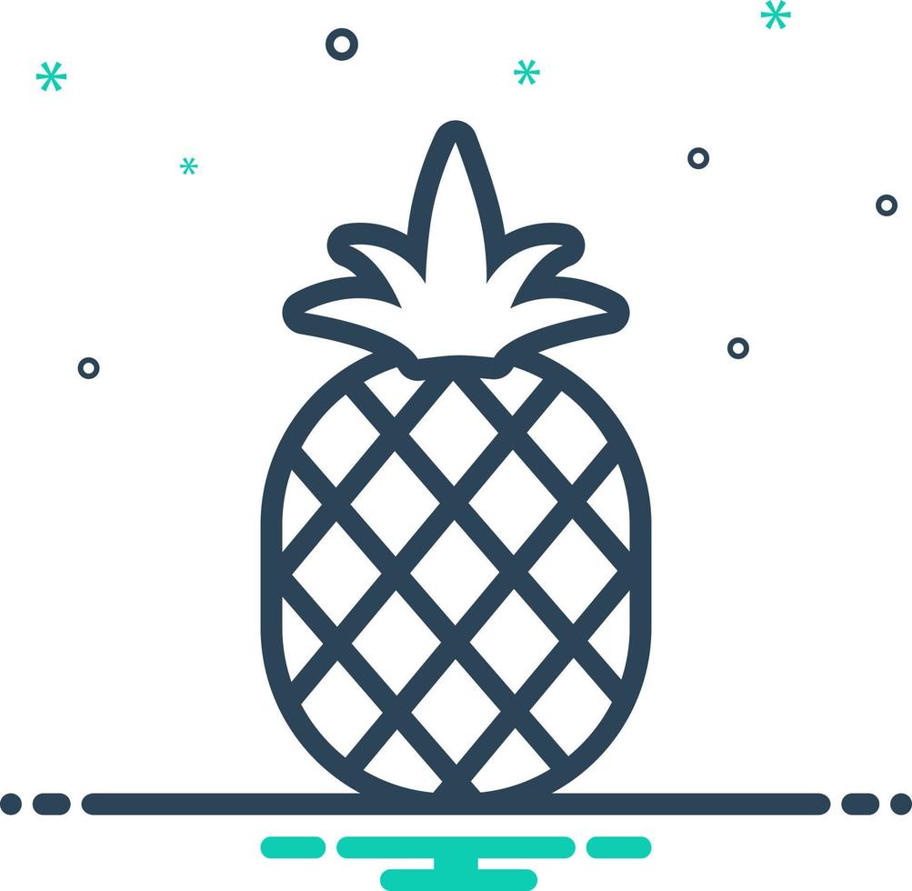 mix icon for pineapple vector