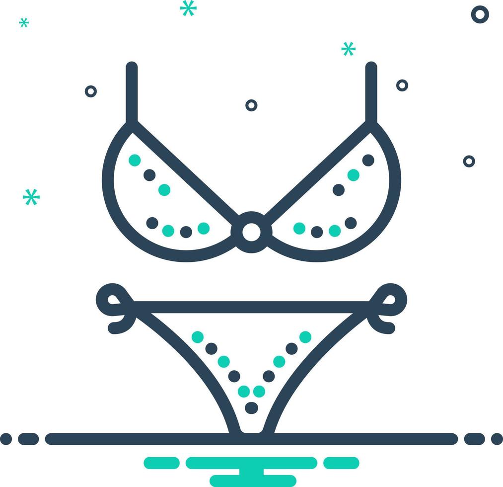 mix icon for bikini vector