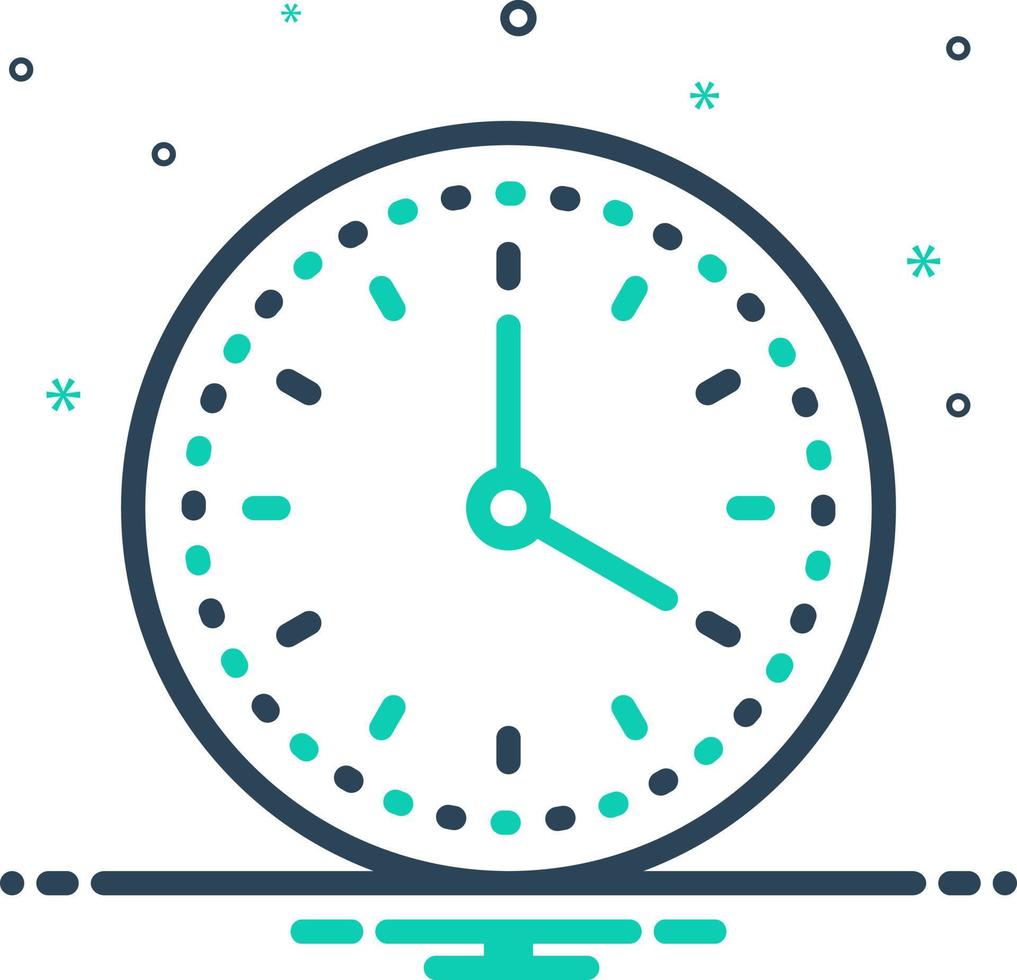 mix icon for clock vector