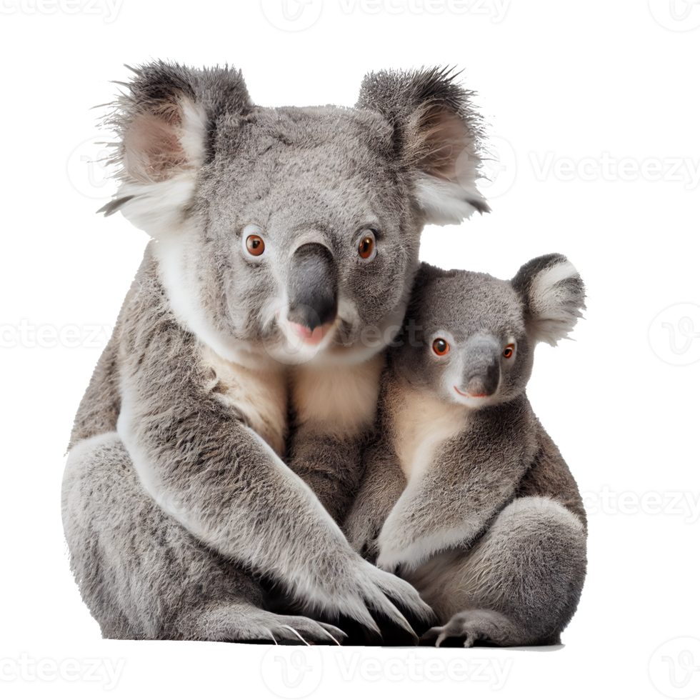 vicino su di un' koala seduta nel davanti png