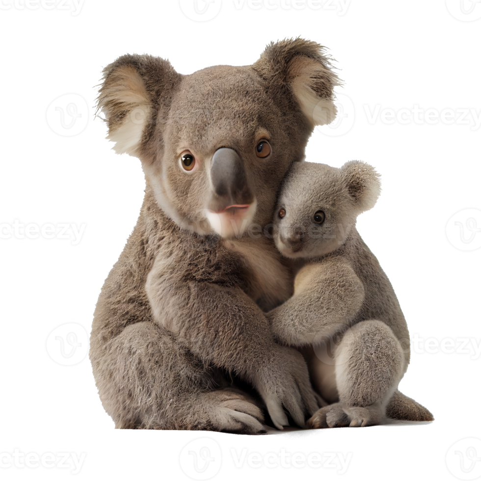 Nahaufnahme eines Koalas, der davor sitzt png