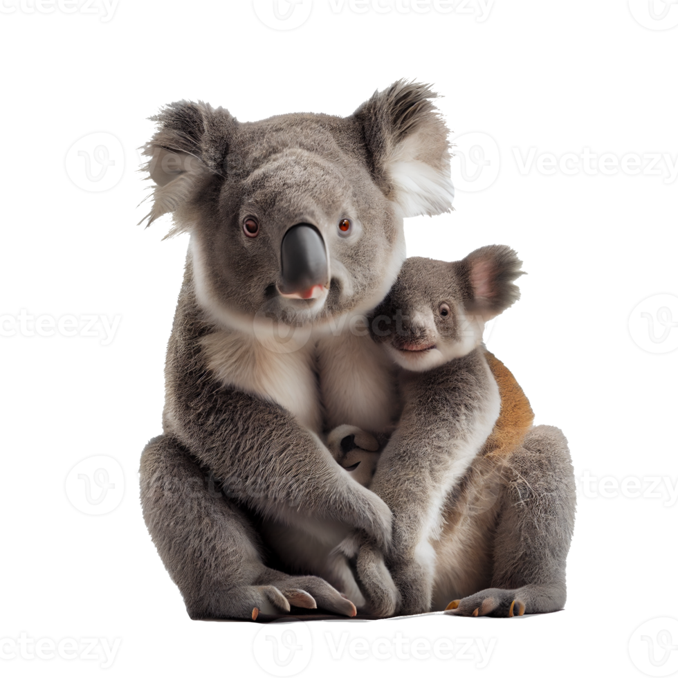 Nahaufnahme eines Koalas, der davor sitzt png