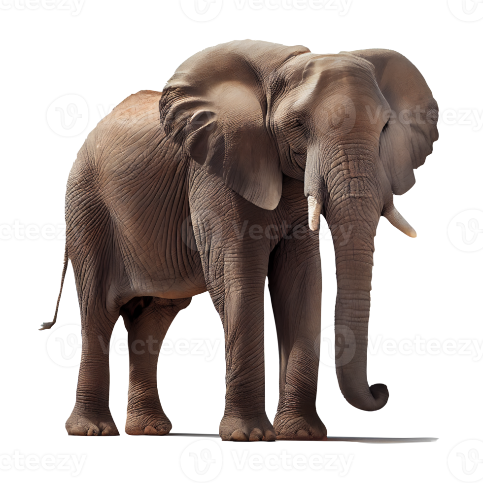 African elephant on transparent background png