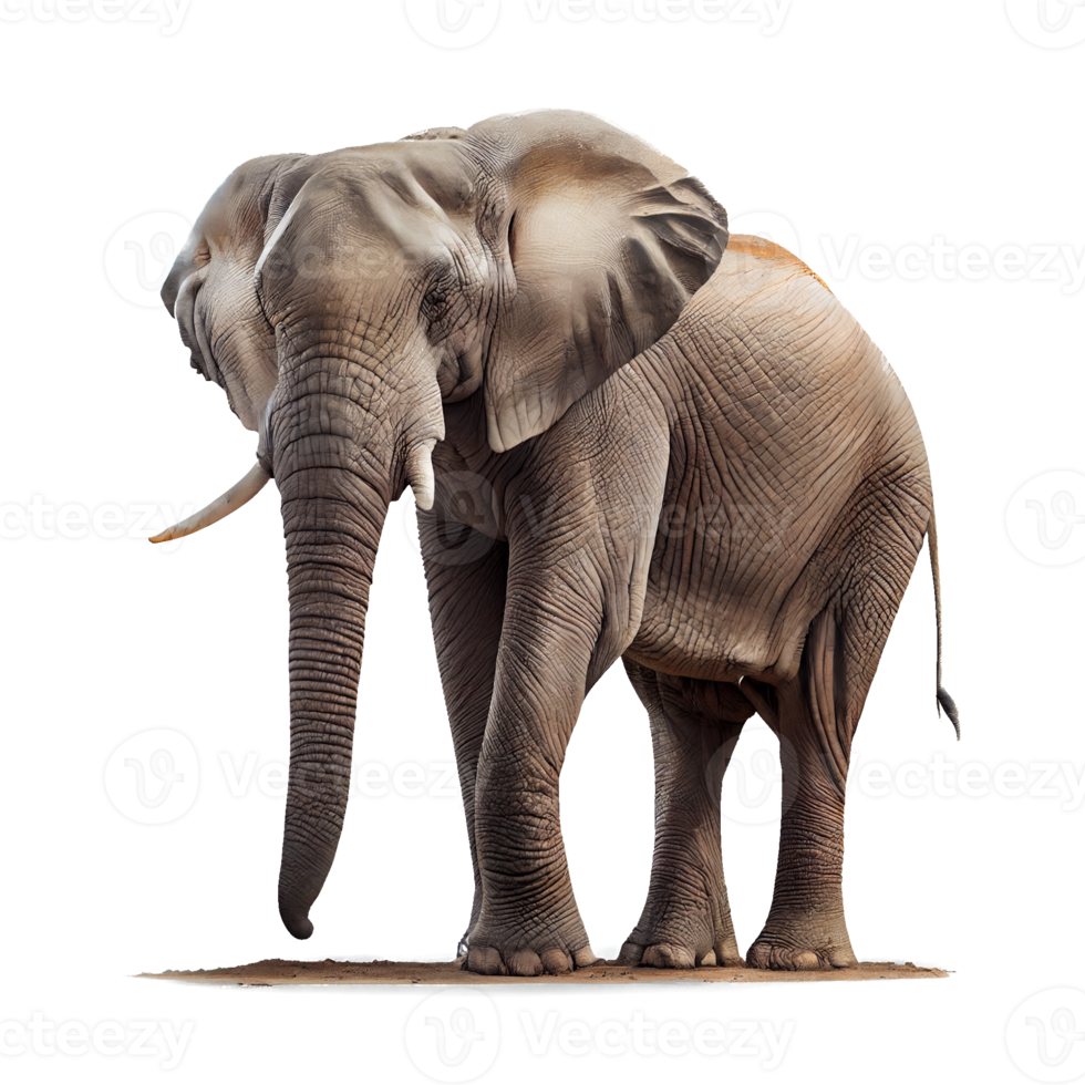 afrikanischer elefant auf transparentem hintergrund png