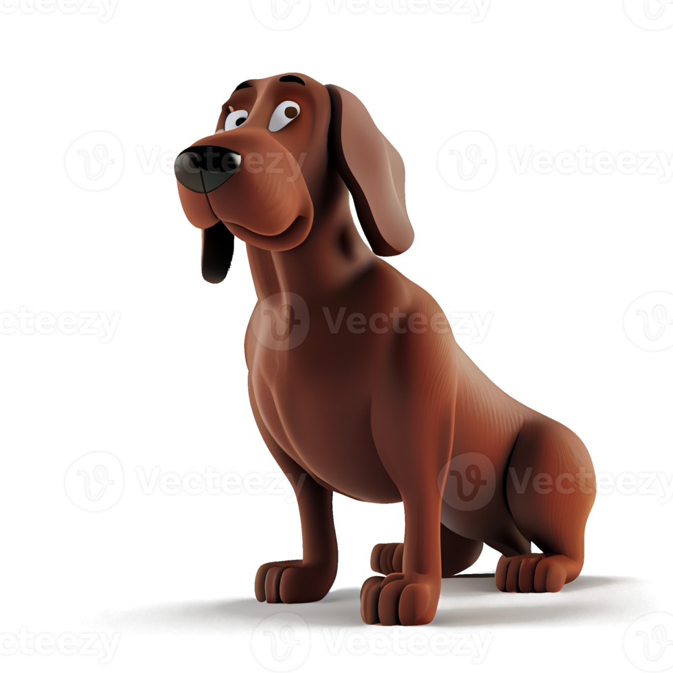 schattig en gelukkig hond tekenfilm tekens png