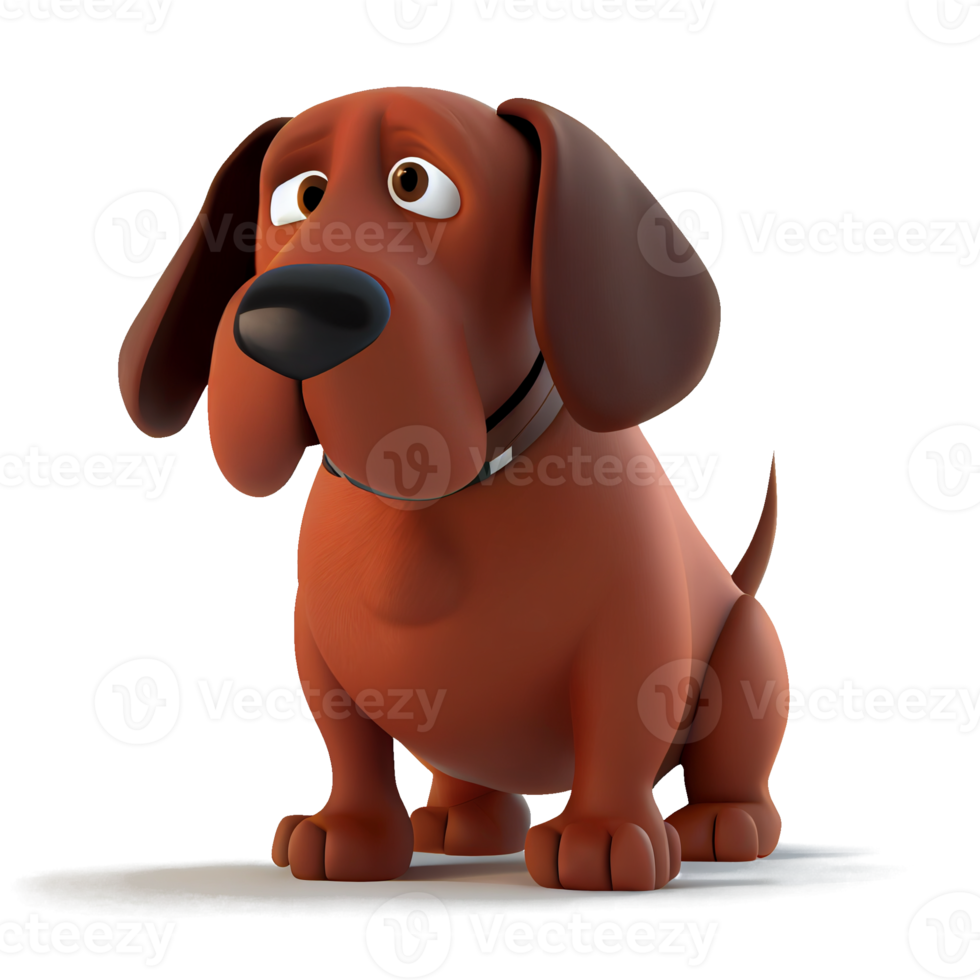 Cute and happy dog cartoon characters png