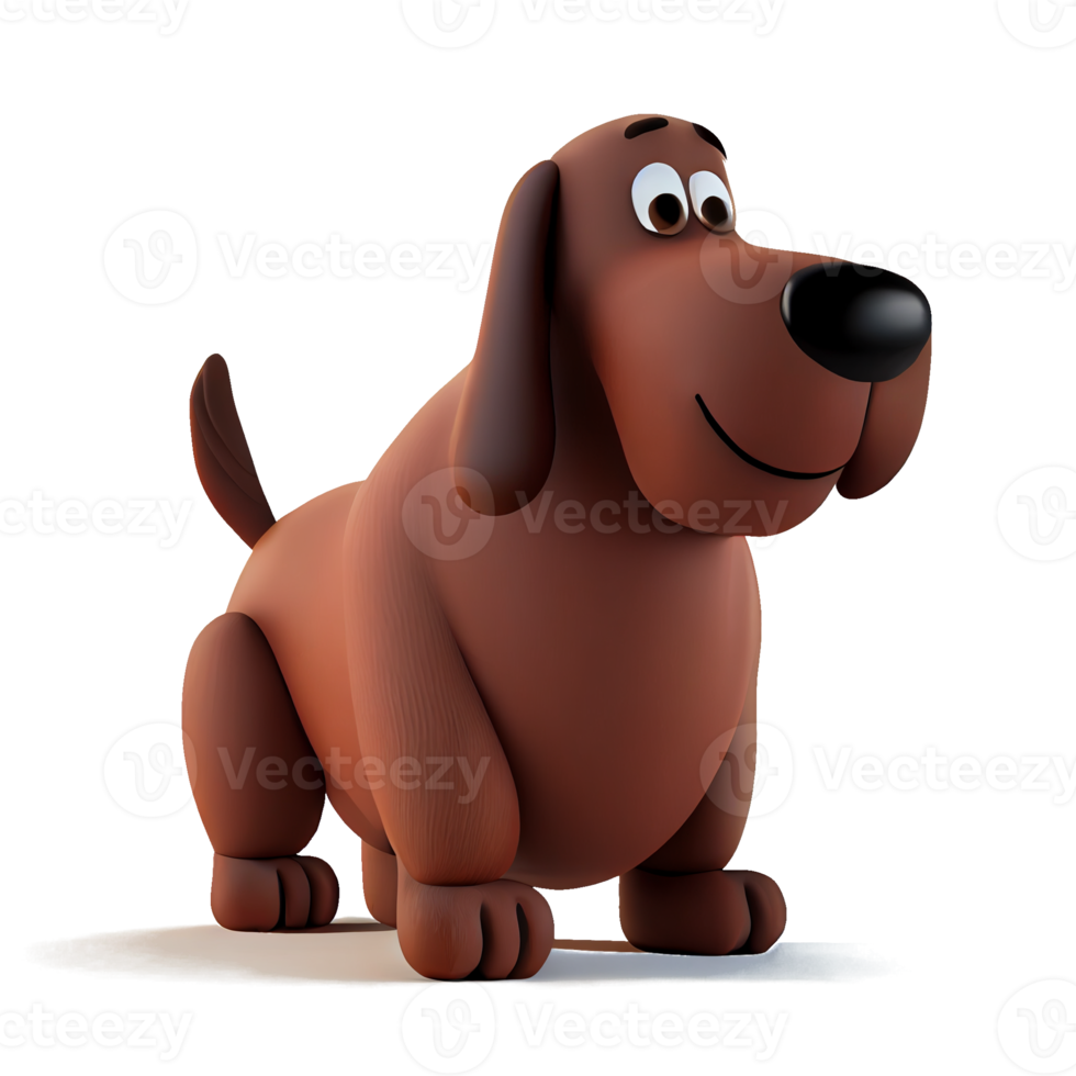 Cute and happy dog cartoon characters png