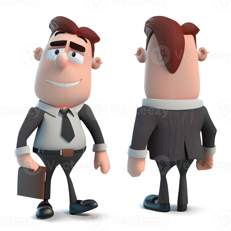 Cute and happy cartoon characters for kids and project decoration. on a transparent background png