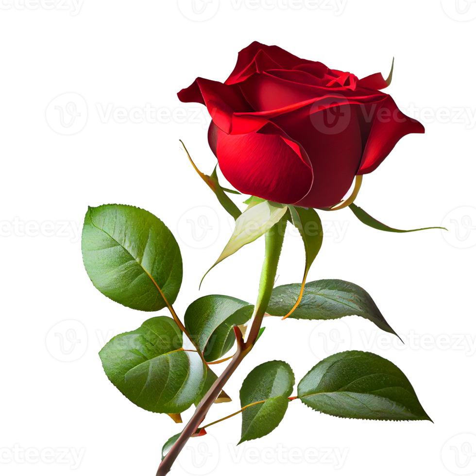 rose on transparent background for Valentine's Day png