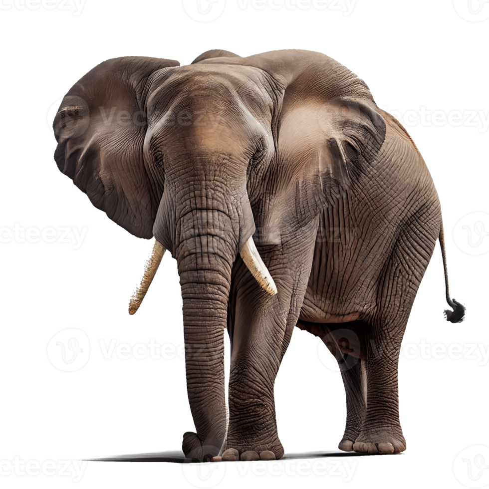 African elephant on transparent background png