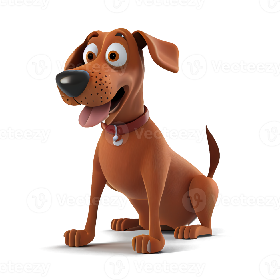 Cute and happy dog cartoon characters png