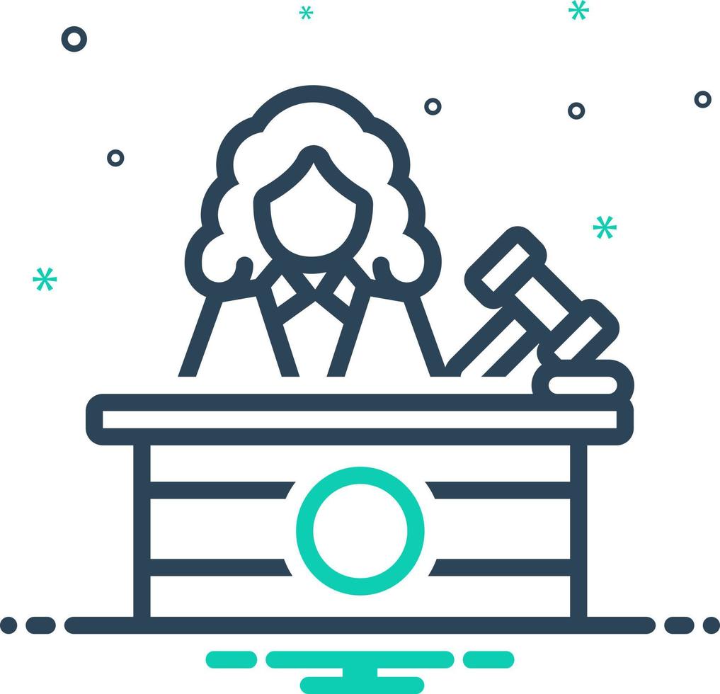 mix icon for judge vector