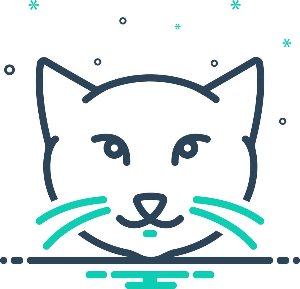 icono de mezcla para gato vector