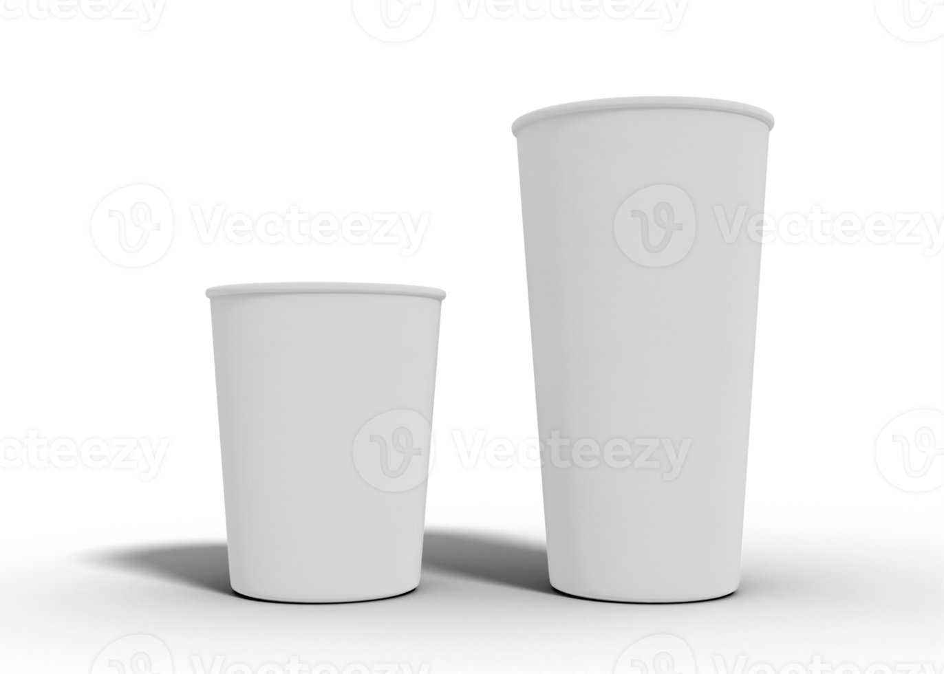 Coffee paper cups mockup png