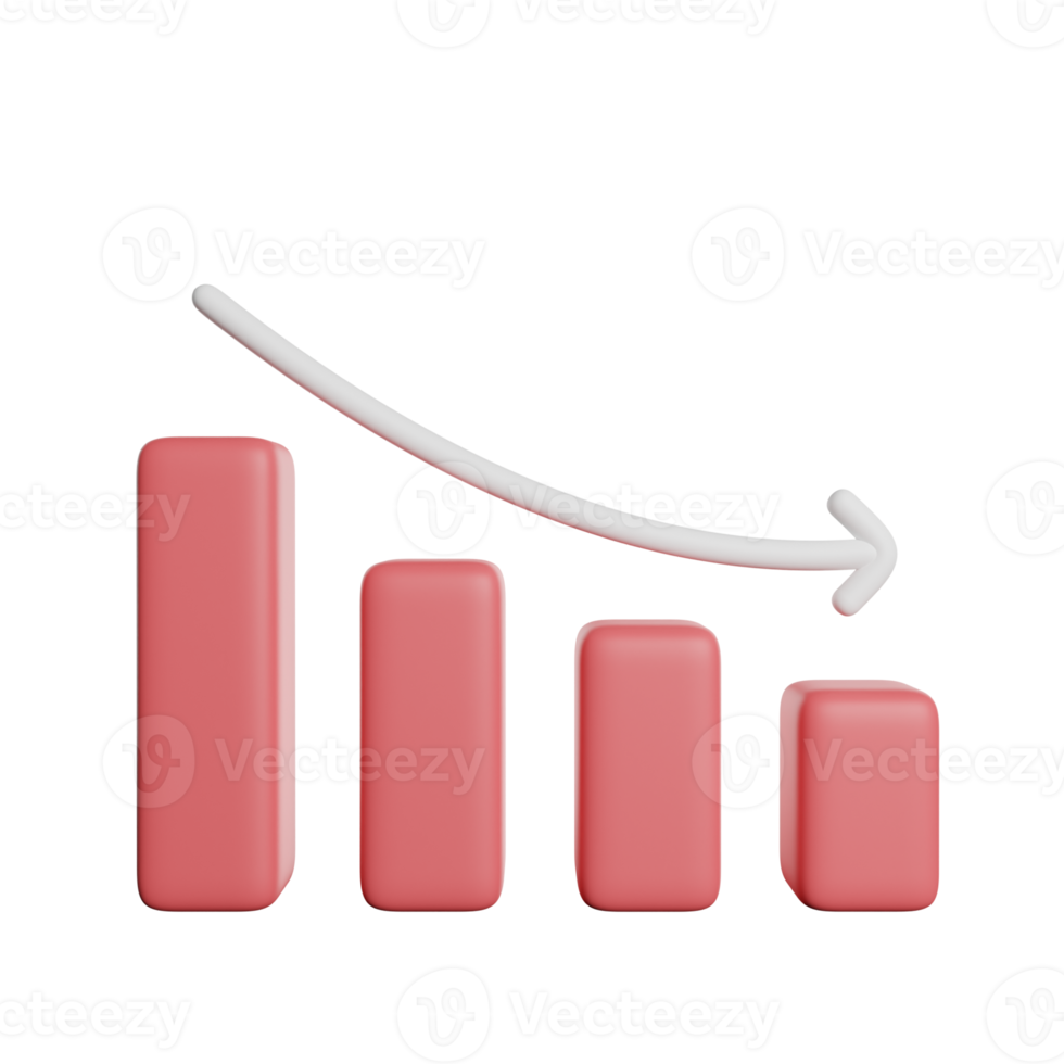 gráfico de diminuição de lucros png