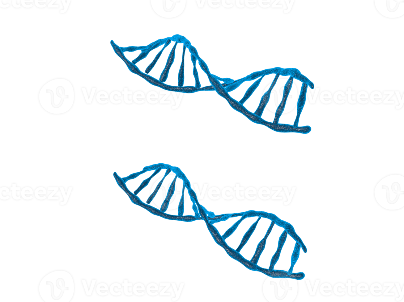 estrutura de dna fundo isolado ilustração 3d png