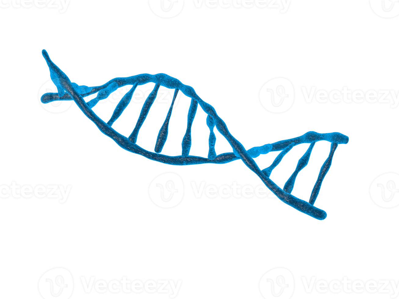 estrutura de dna fundo isolado ilustração 3d png