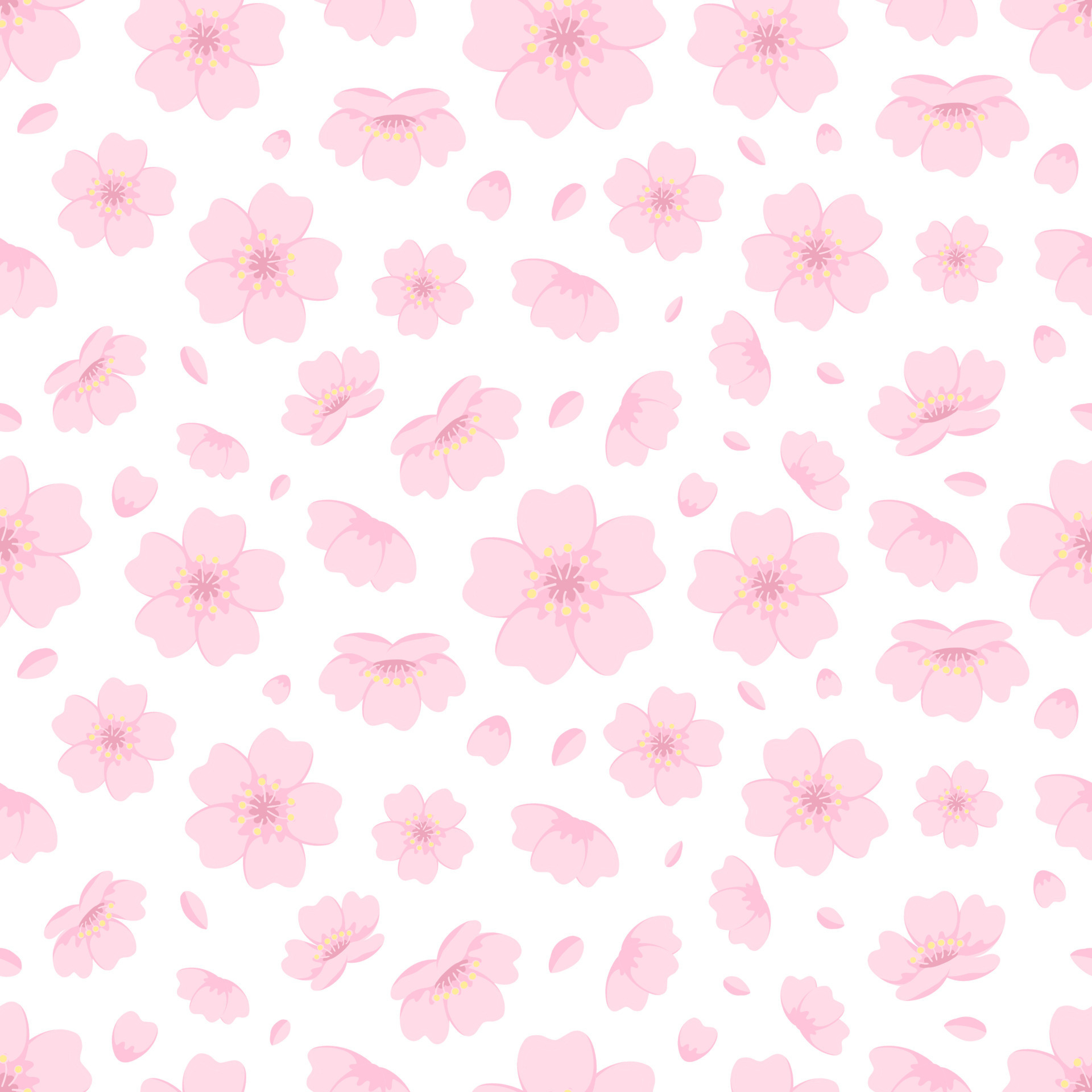 Cherry blossom seamless pattern. Japanese flower pattern vector