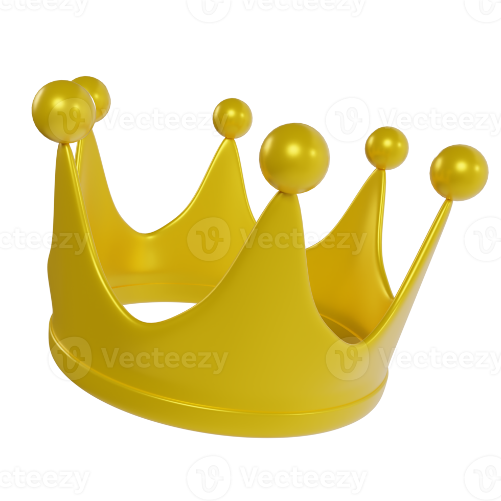 renderização 3D da ilustração da coroa do rei png