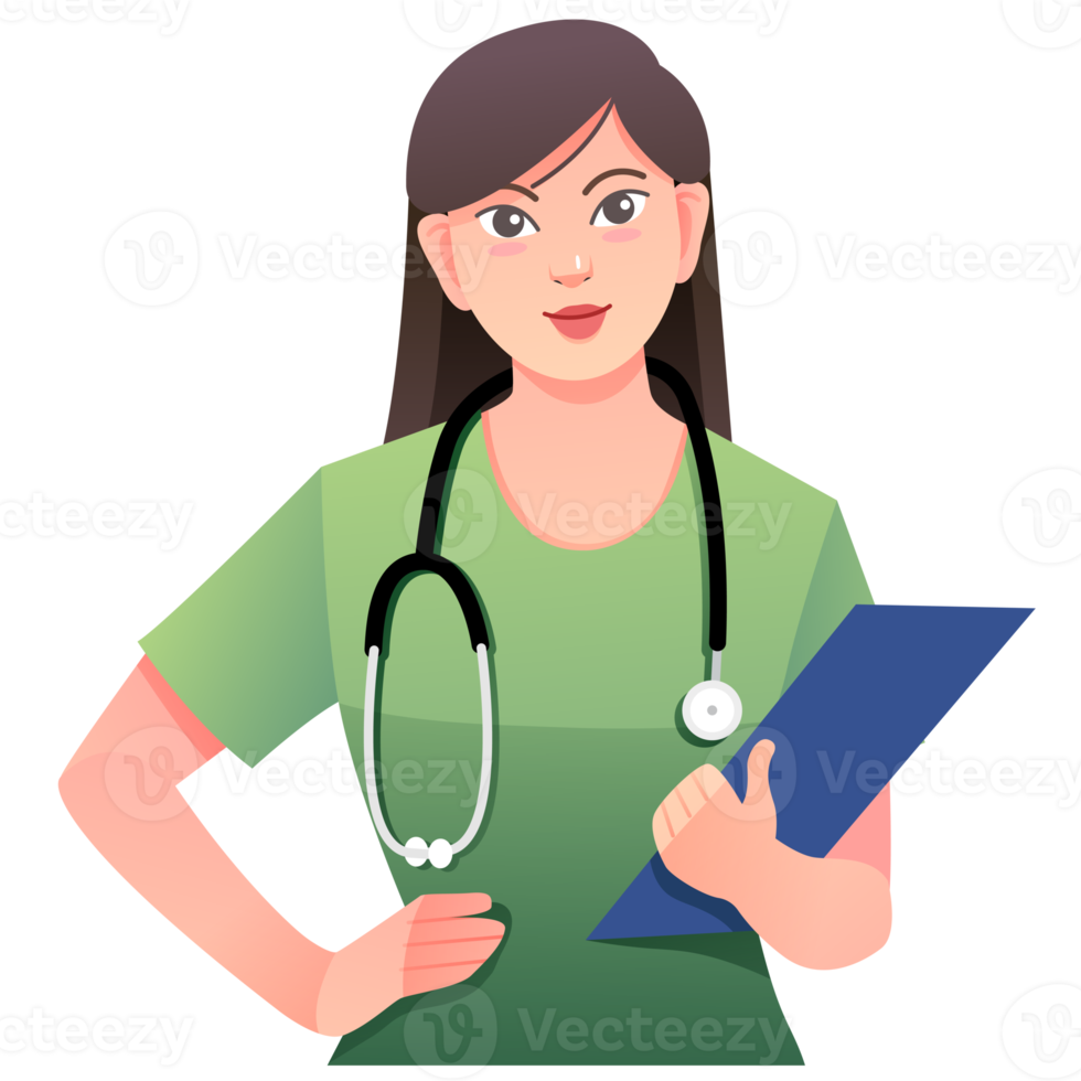 doctor with stethoscope cartoon png