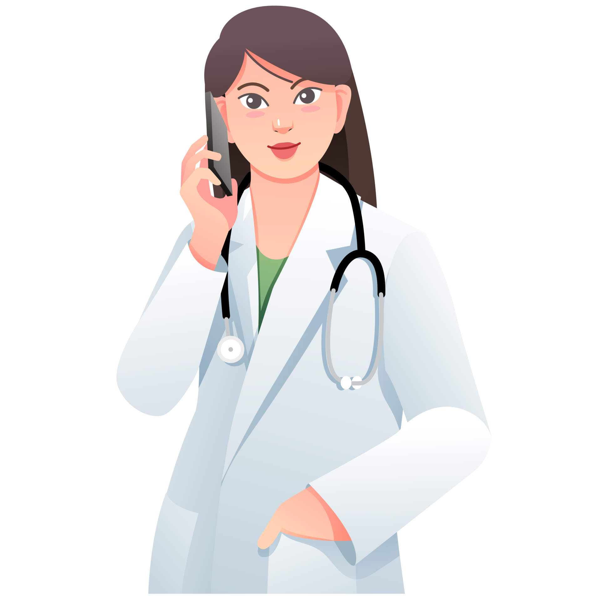 médico com estetoscópio no personagem de desenho animado do profissional  médico do hospital equipe médica 2657987 Vetor no Vecteezy