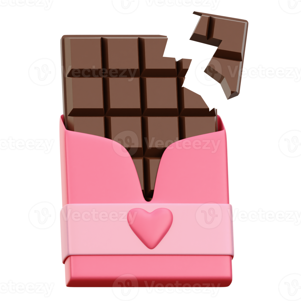 3d chocolate bar icon png