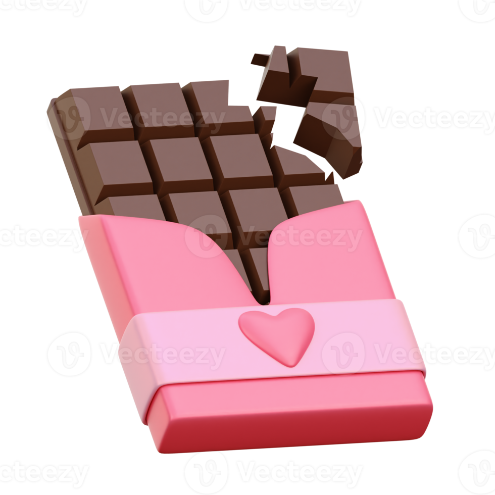 3d chocola bar icoon png